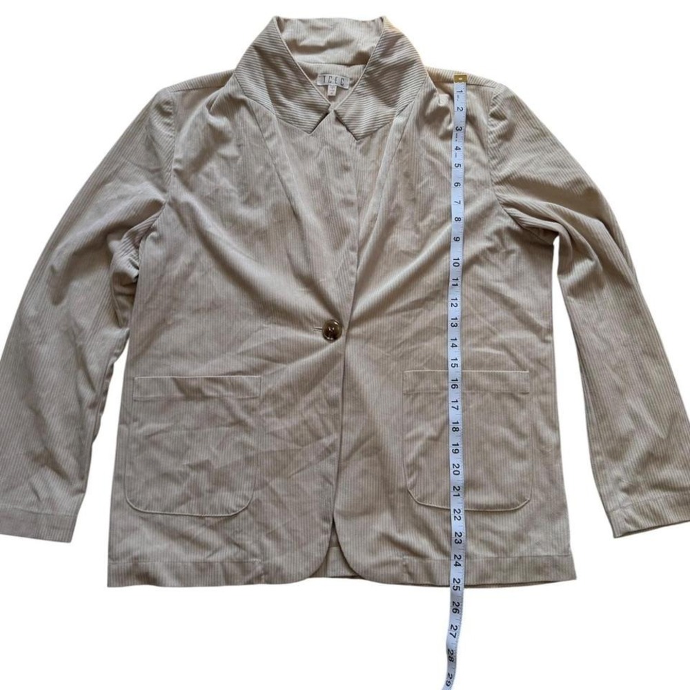 TCEC Ribbed Beige Blazer - Picture 2 of 4